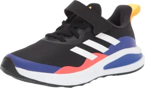 adidas Fortarun Elastic Running Shoe, Black/White/Sonic Ink, 3 US Unisex Little Kid