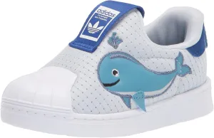 adidas Originals unisex baby Superstar 360 Primeblue Sneaker, Halo Blue/White/Team Royal Blue, 7.5 Toddler US