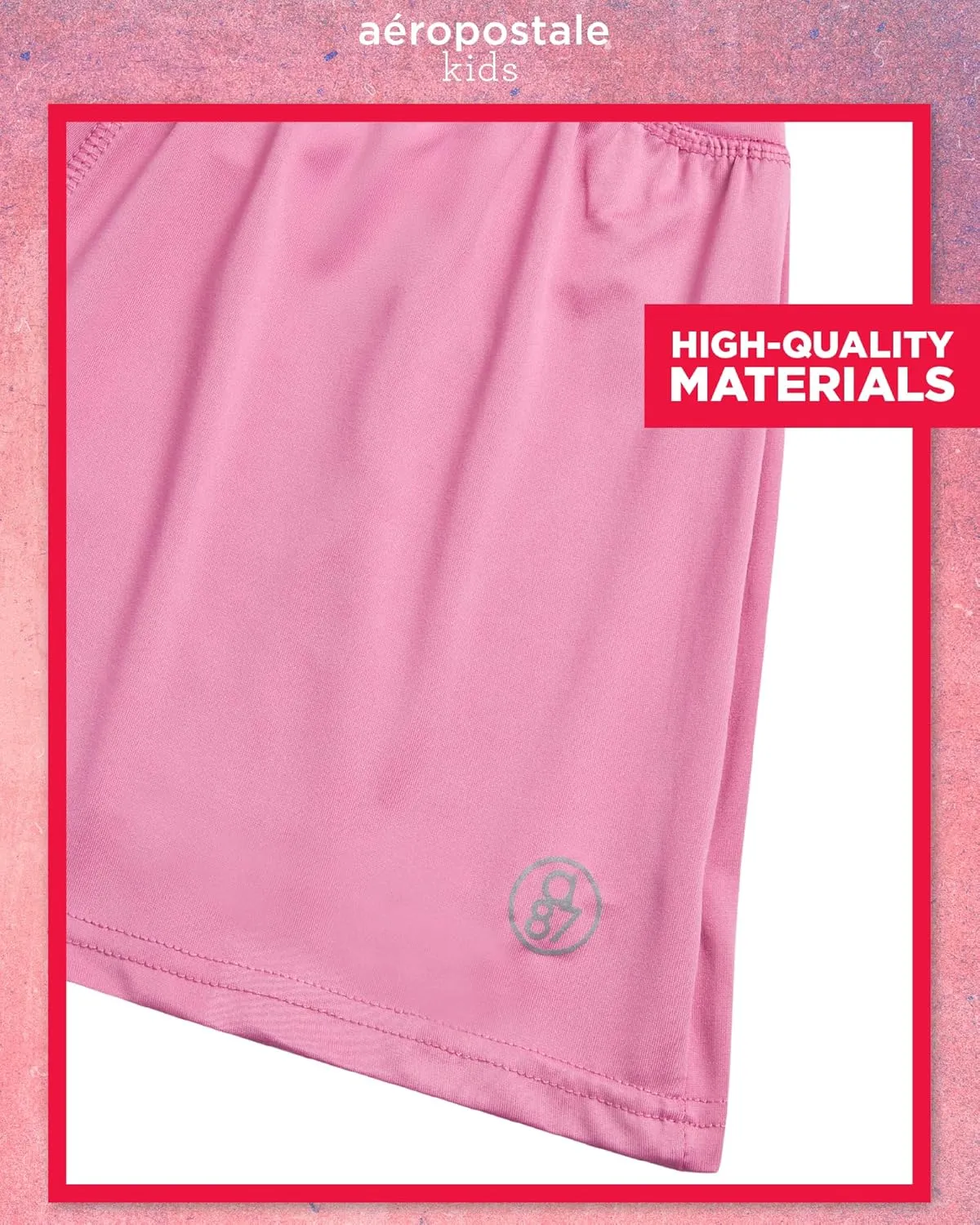 AEROPOSTALE Girls Butterfly Shorts - 2 Pack Performance Jersey Flowy Flutter Skirt with Attached Hidden Shorts (Sizes: 7-16)