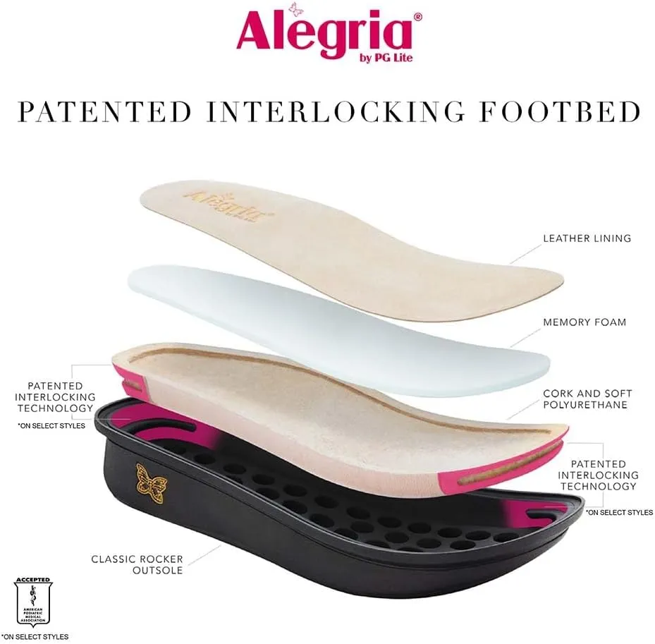 Alegria Women's Opal Leather Shoes with Slingback Open Back Sandals