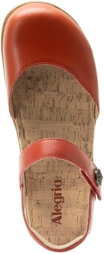 Alegria Women's Opal Leather Shoes with Slingback Open Back Sandals