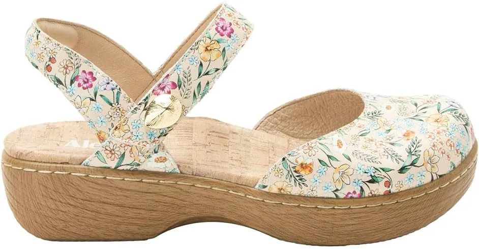 Alegria Women's Opal Leather Shoes with Slingback Open Back Sandals