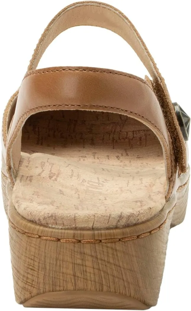 Alegria Women's Opal Leather Shoes with Slingback Open Back Sandals