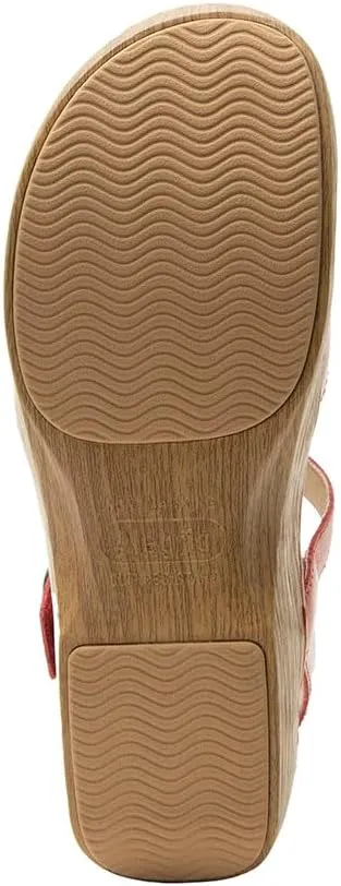 Alegria Women's Opal Leather Shoes with Slingback Open Back Sandals