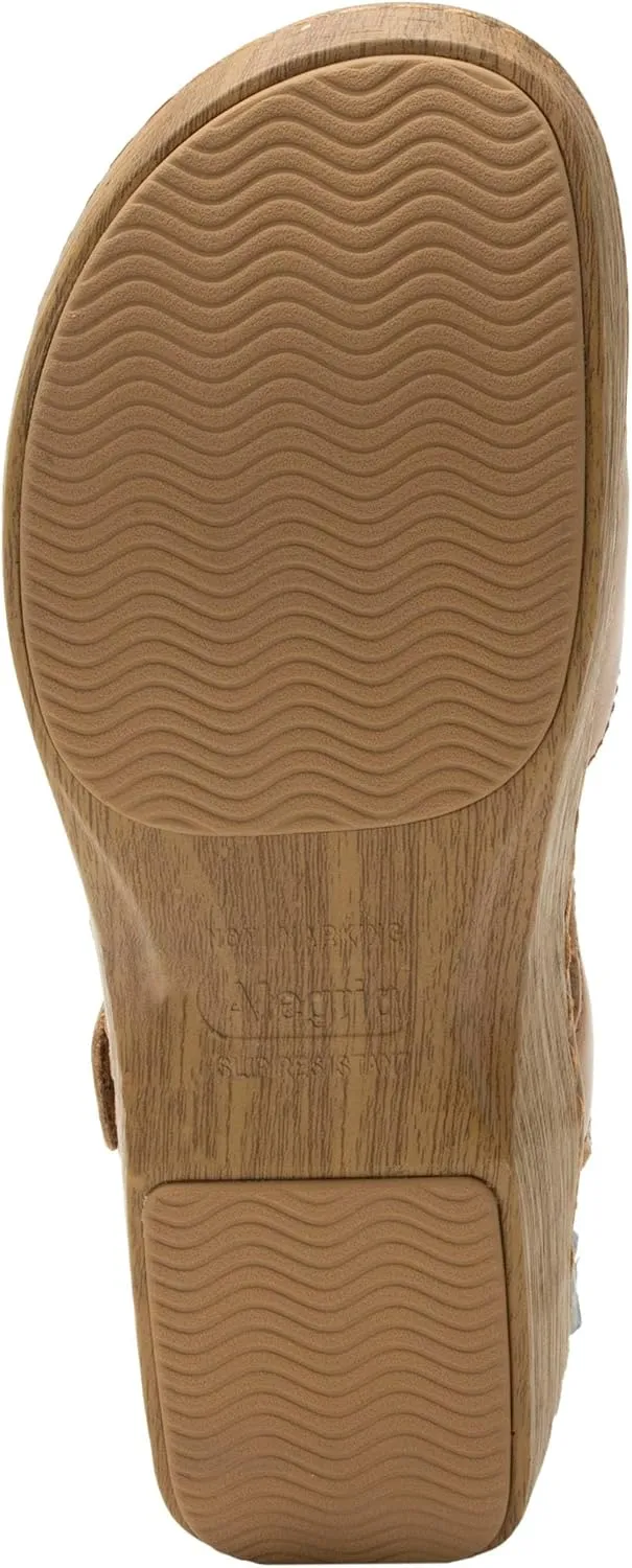 Alegria Women's Opal Leather Shoes with Slingback Open Back Sandals
