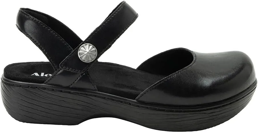 Alegria Women's Opal Leather Shoes with Slingback Open Back Sandals