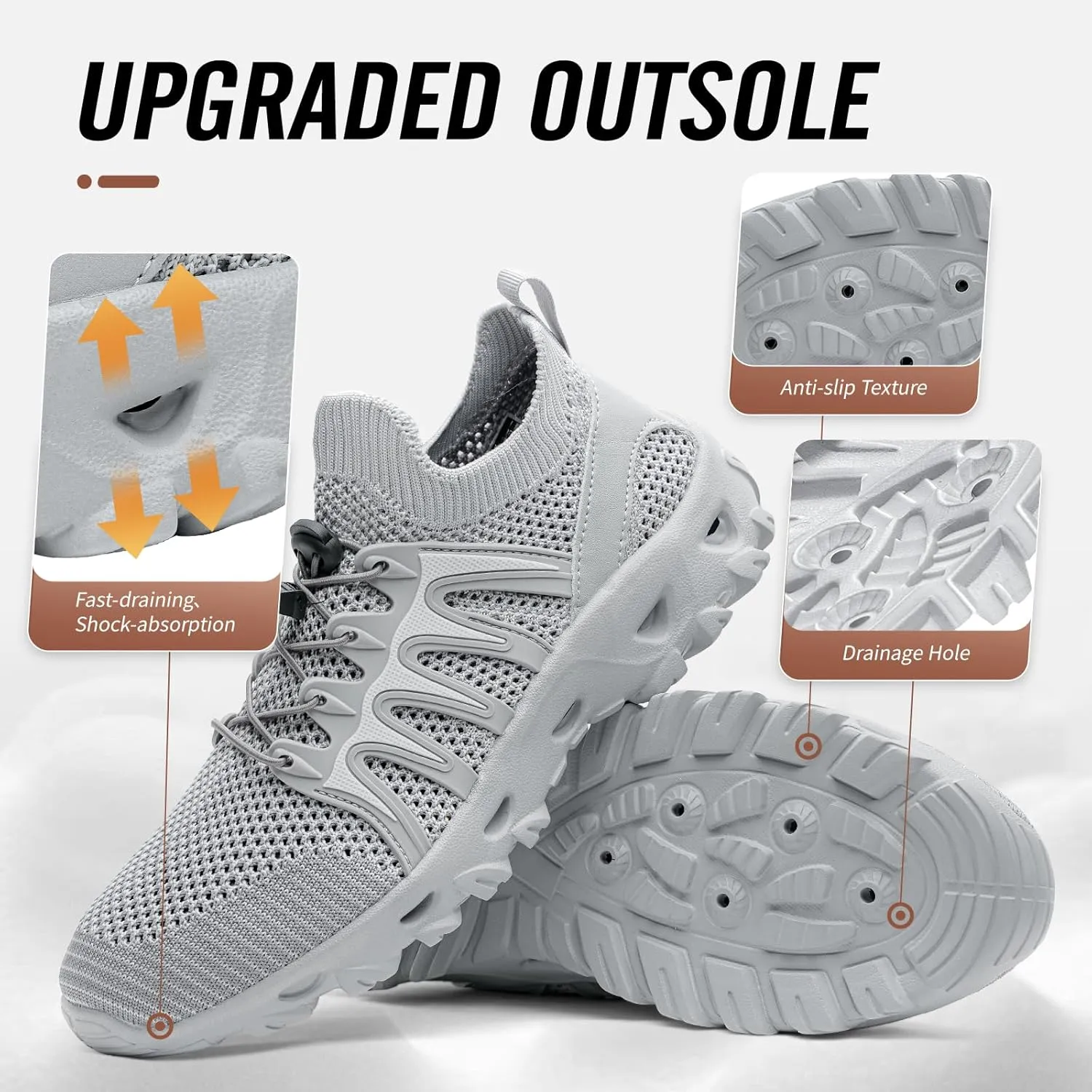 Alibress Water Shoes for Women Men Quick-Dry Aqua Shoes Men's Hiking Water Shoes Women's Beach Shoes Lightweight Water Sports Shoes for Swimming Fishing Kayaking
