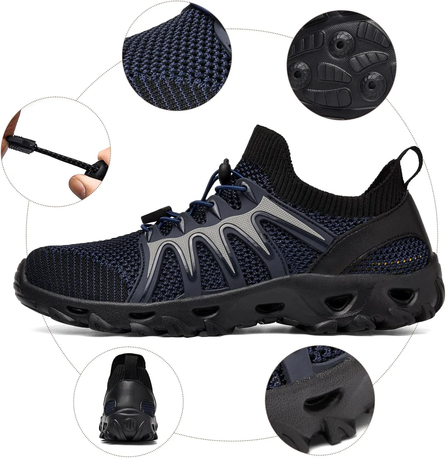 Alibress Water Shoes for Women Men Quick-Dry Aqua Shoes Men's Hiking Water Shoes Women's Beach Shoes Lightweight Water Sports Shoes for Swimming Fishing Kayaking