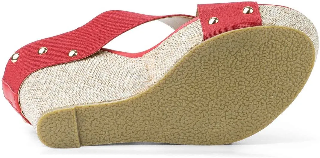 Allegra K Women's Platform Slide Wedge Sandals
