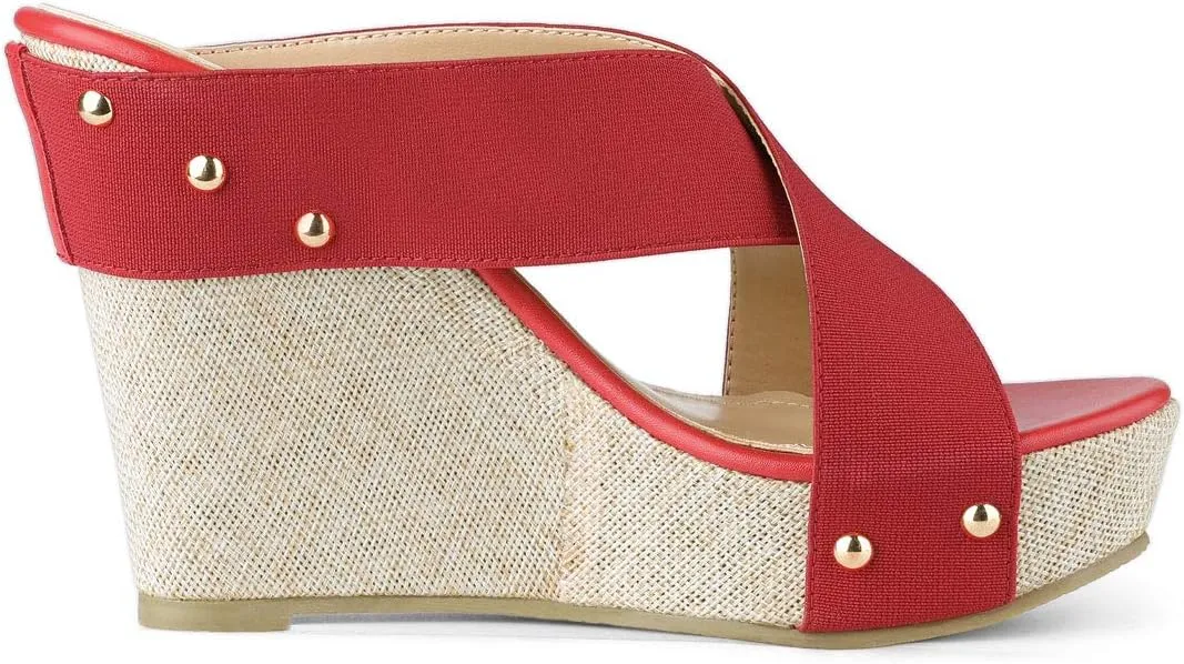 Allegra K Women's Platform Slide Wedge Sandals