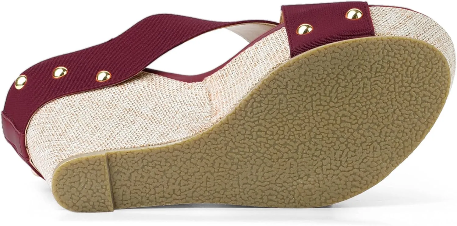 Allegra K Women's Platform Slide Wedge Sandals