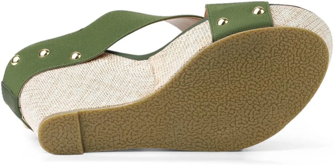 Allegra K Women's Platform Slide Wedge Sandals