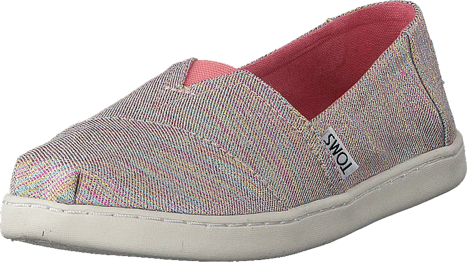 Alpargata Youth Pink Multi Twill Glimmer