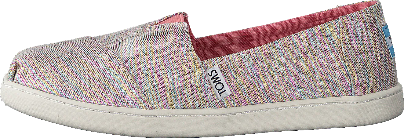 Alpargata Youth Pink Multi Twill Glimmer