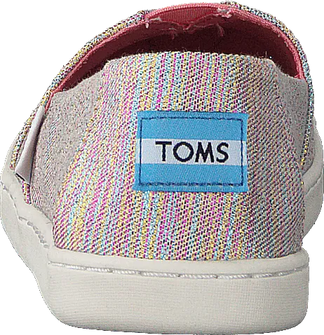 Alpargata Youth Pink Multi Twill Glimmer
