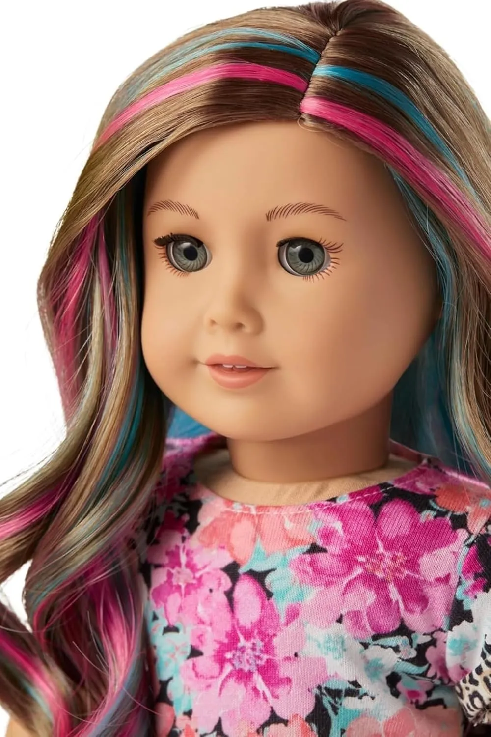 American Girl Truly Me 18-inch Doll #101 with Gray Eyes, Caramel Hair w/Highlights, Lt-to-Med Skin, Dress, For Ages 6 