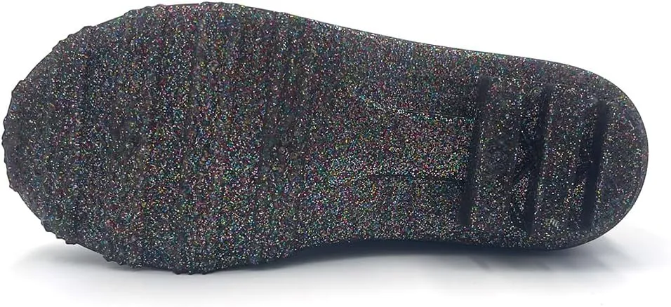 Amoji Gril Glitter Easy On Rain Boots Rubber Waterproof Boots (Little Kid/Big Kid)