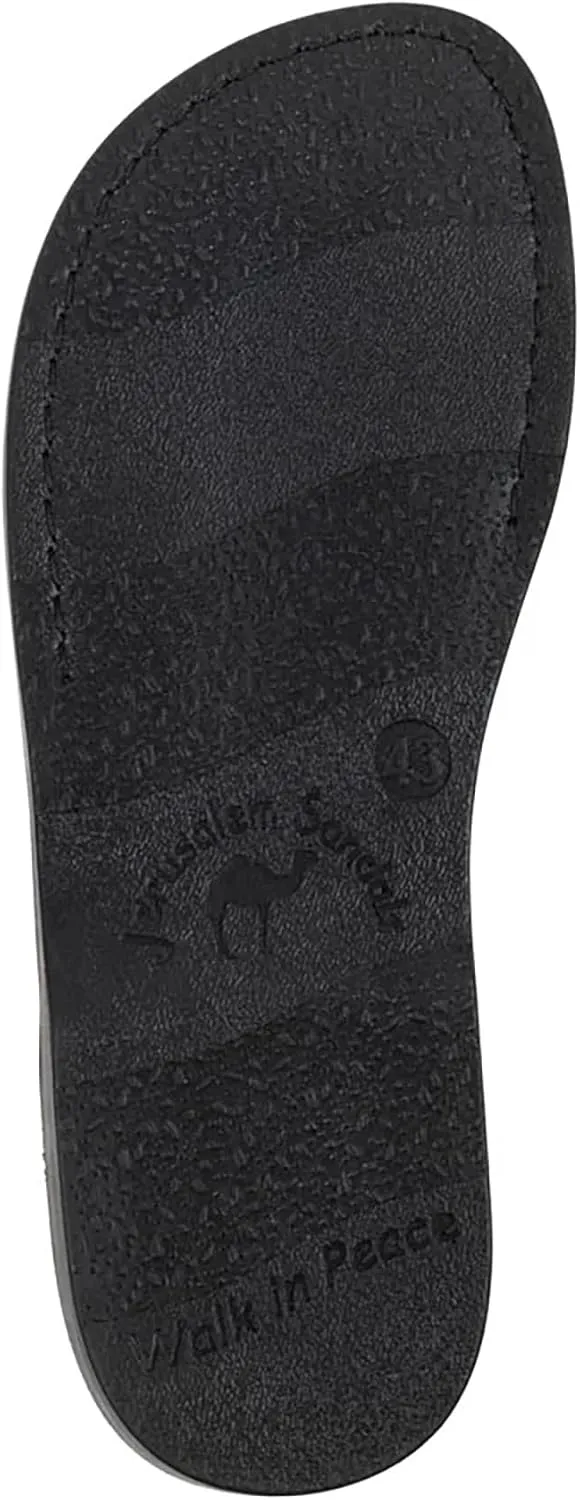 Amos - Leather Ankle Strap Flat Sandal - Mens Sandals