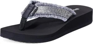 Ampeo Women's Arch Support Flip Flops Comfortable Casual Summer Beach Thong Sandals