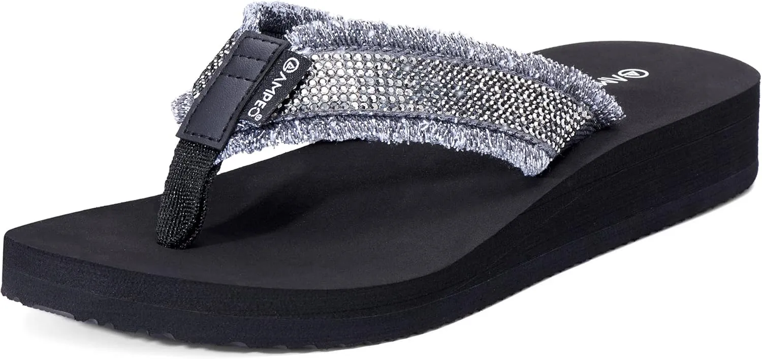Ampeo Women's Arch Support Flip Flops Comfortable Casual Summer Beach Thong Sandals