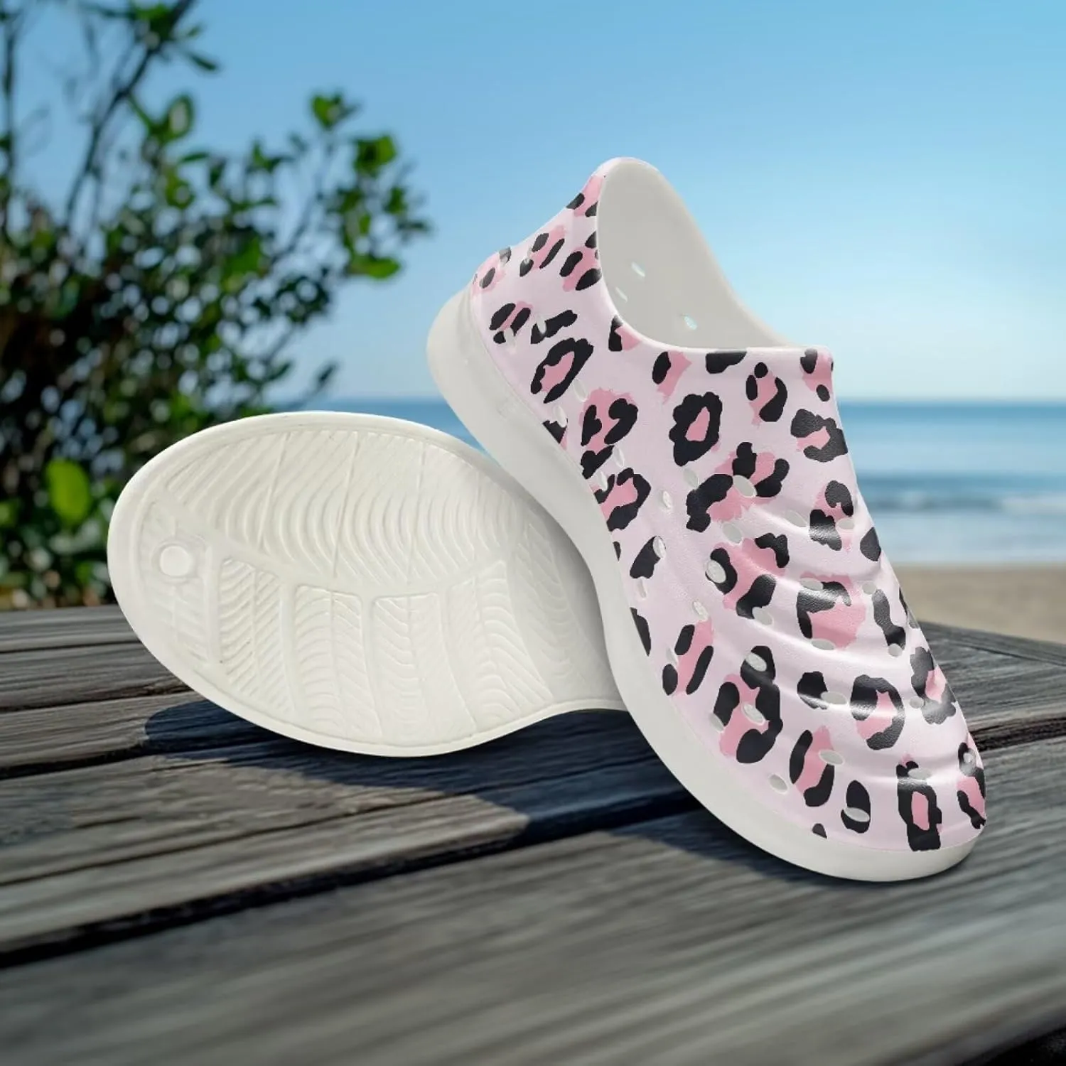 Animal Print Water Shoes for Girls Boys Kids Swim Beach Sandals Breathable for Outdoor Water Sports Pool