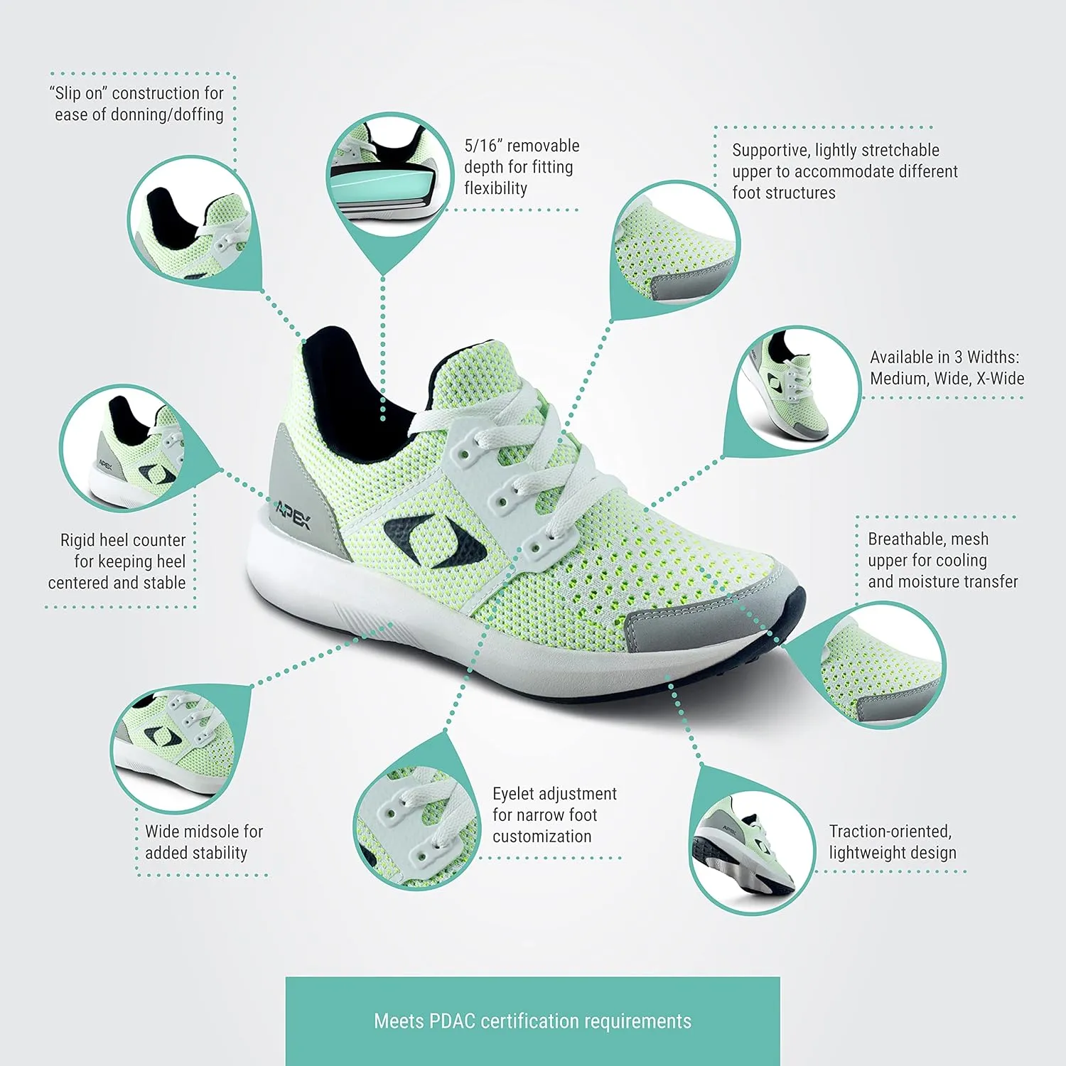 Apex Women's Performance Athletic Sneaker - Mint