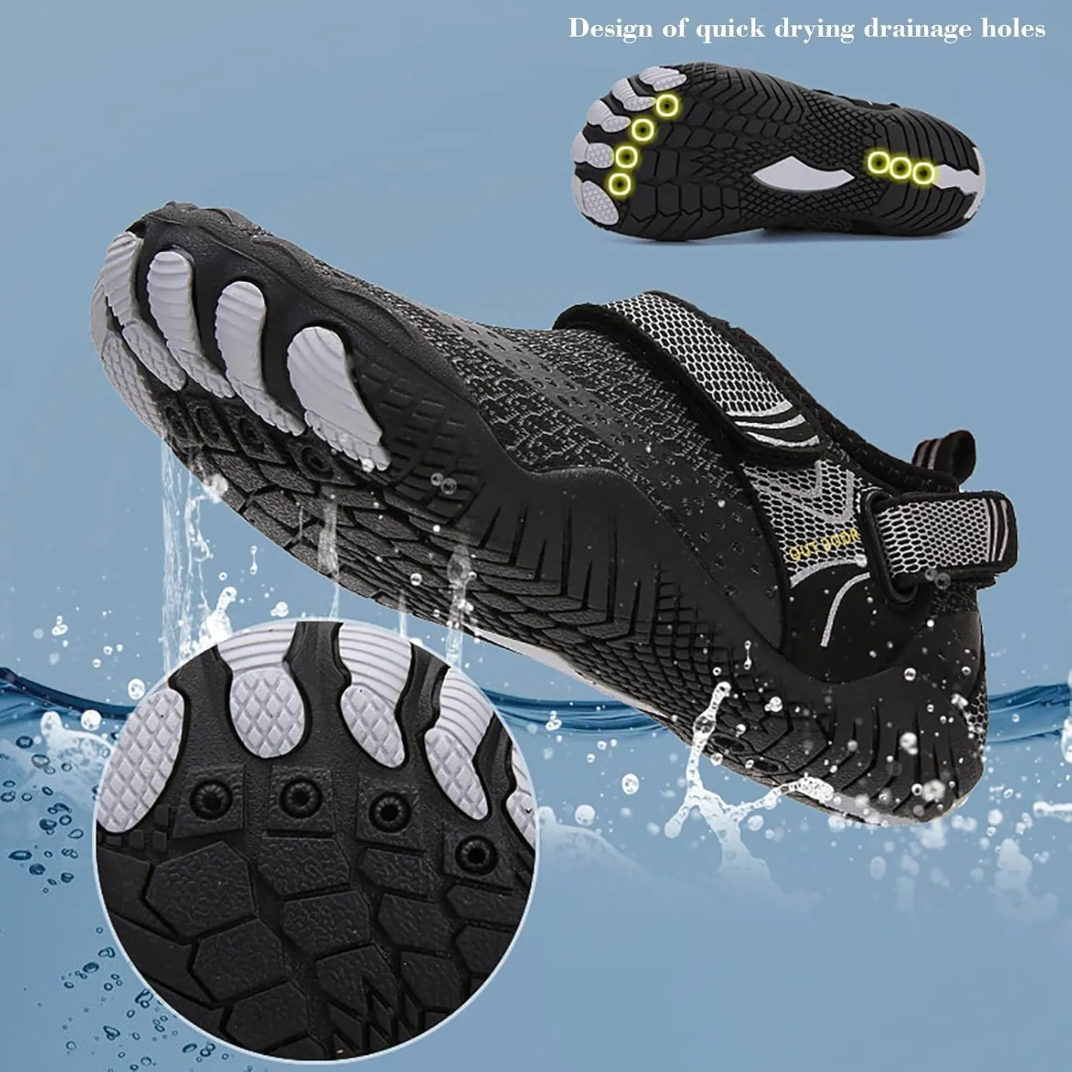 Aqua Shoes for Men Women Quick Dry Water Shoes Barefoot Swim Beach Pool Surf Hiking Kayaking Diving Yoga Sports Lightweight Breathable