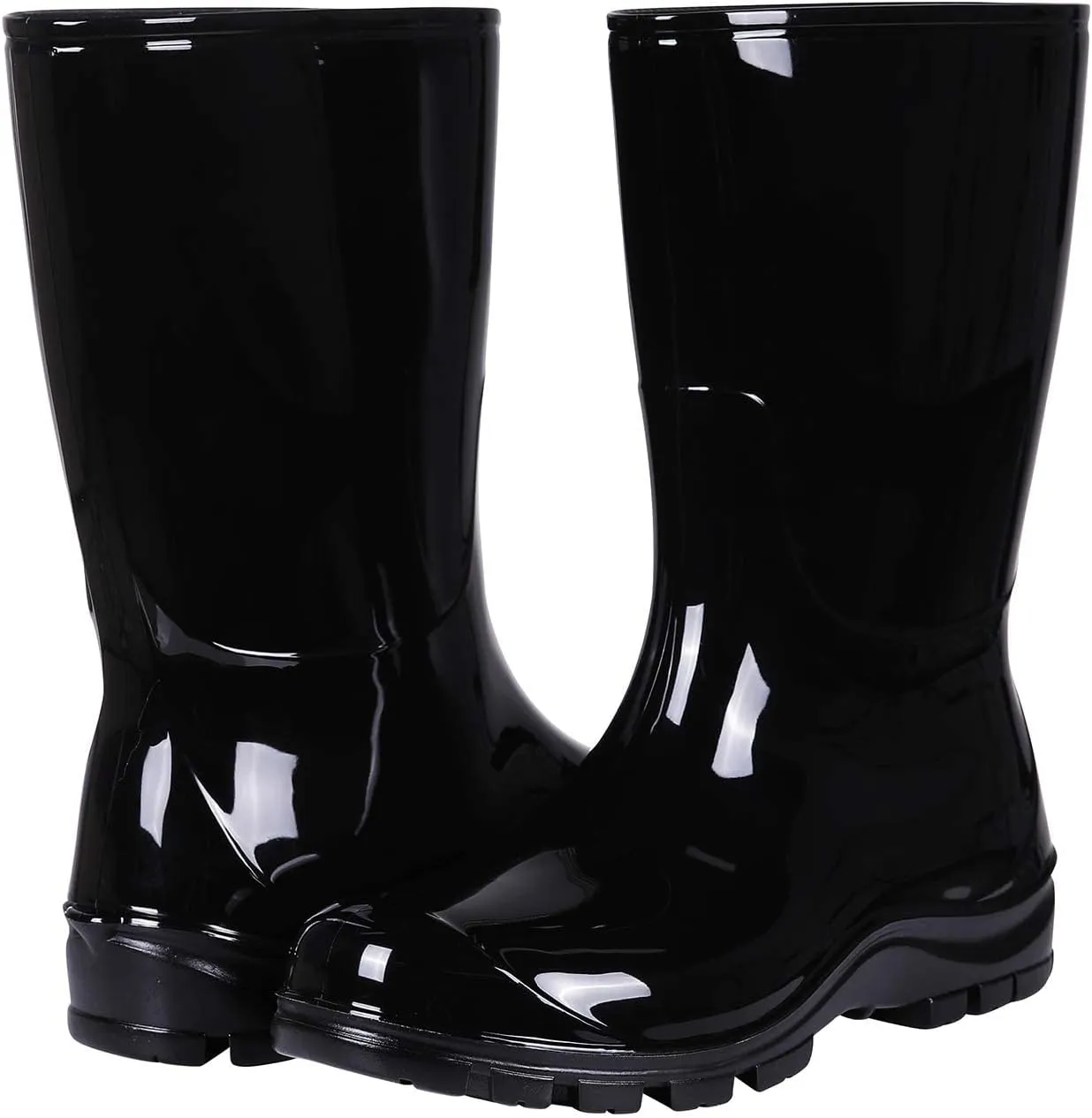 Asgard Women's Mid Calf Rain Boots Printed Waterproof Rubber Boots Short Garden Shose