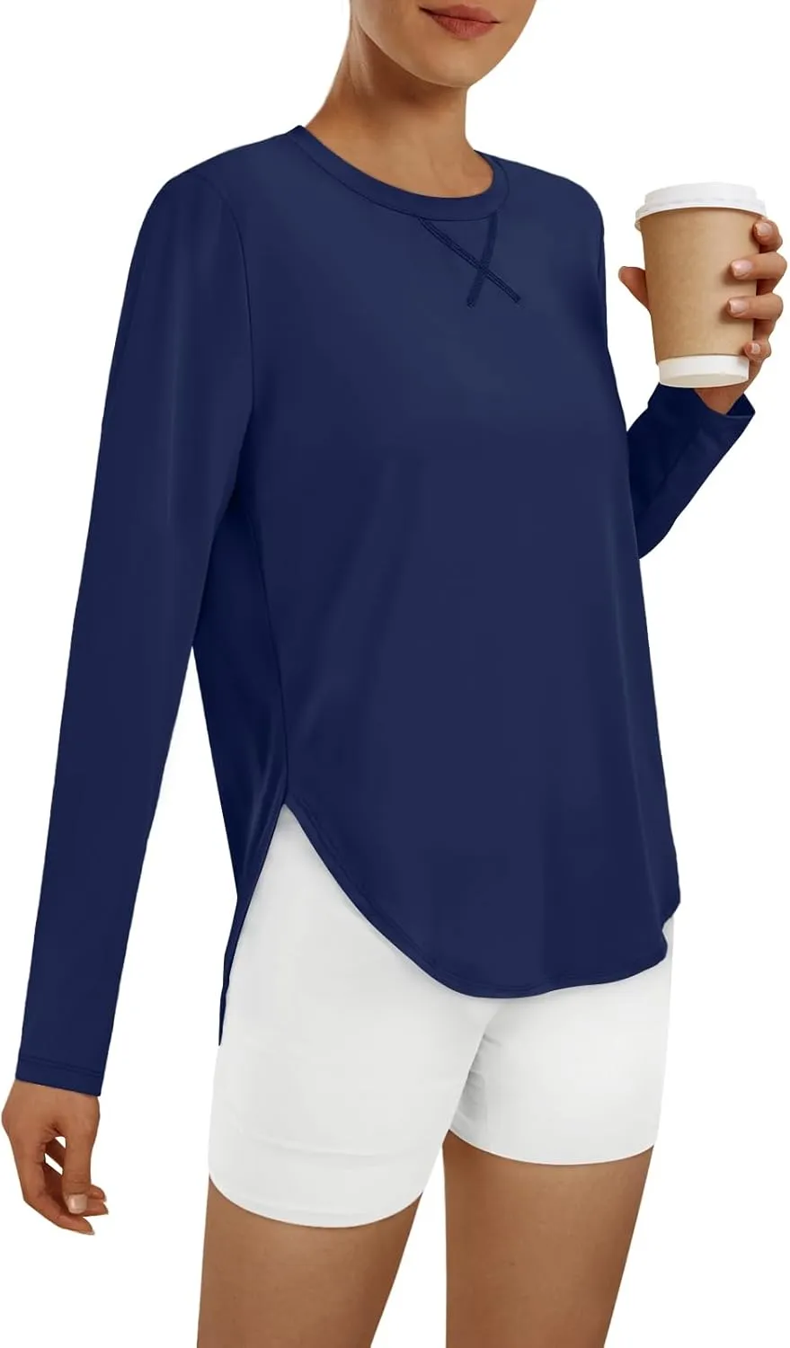 AUTOMET Workout Tops for Women Long Sleeve Athletic Golf Shirts 2025 Running Yoga Clothes Quick Dry Lightweight Outfits