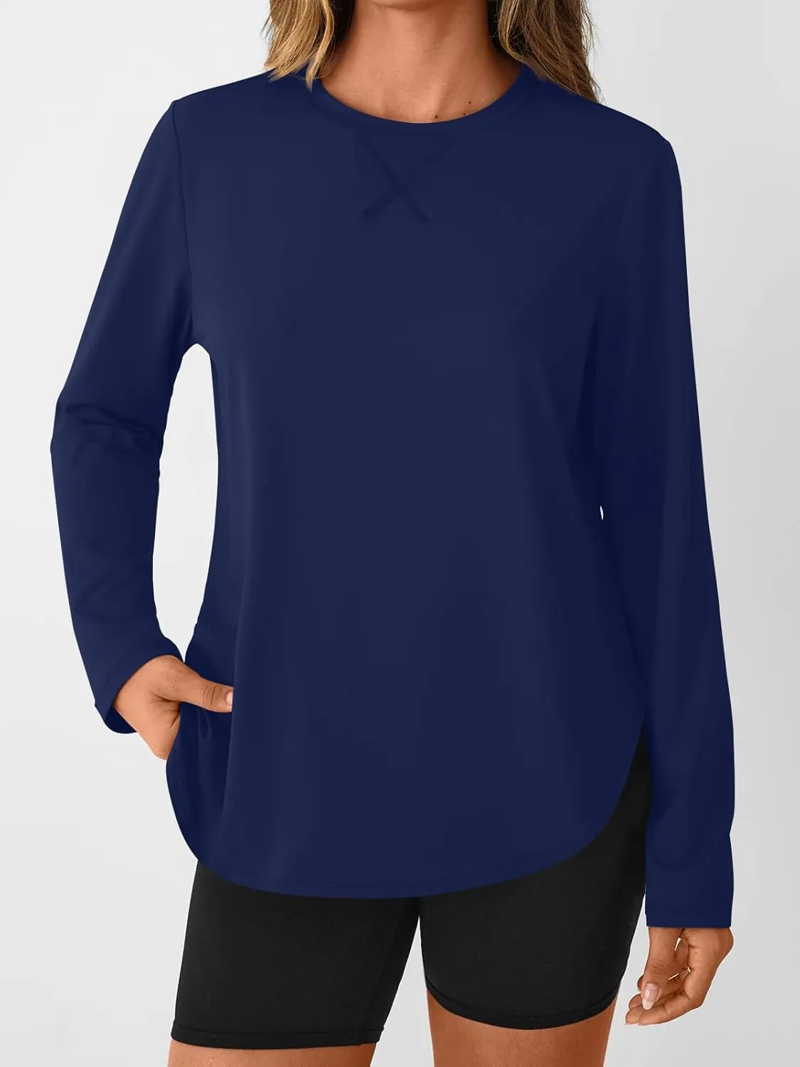 AUTOMET Workout Tops for Women Long Sleeve Athletic Golf Shirts 2025 Running Yoga Clothes Quick Dry Lightweight Outfits