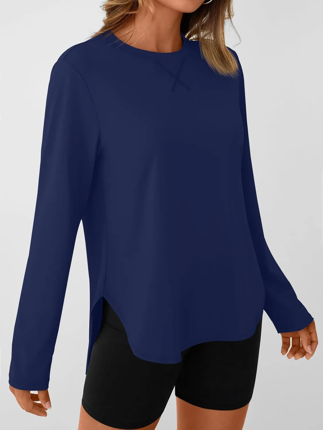 AUTOMET Workout Tops for Women Long Sleeve Athletic Golf Shirts 2025 Running Yoga Clothes Quick Dry Lightweight Outfits