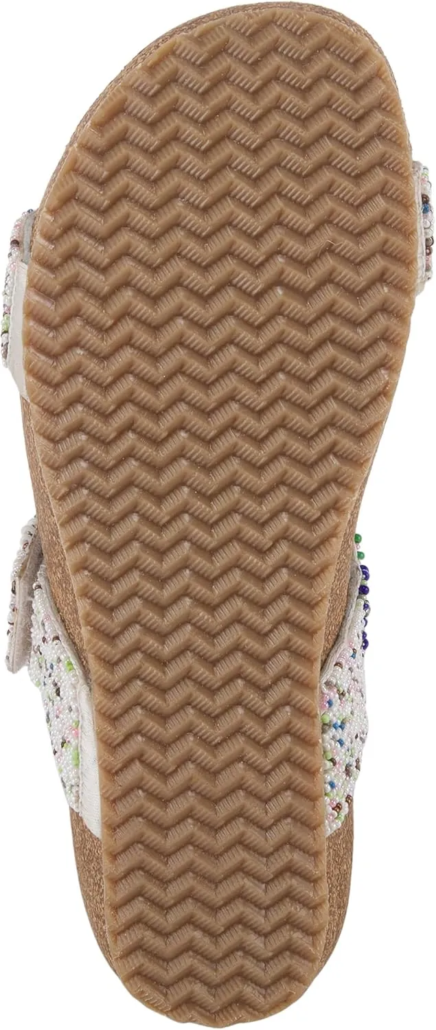 Azura Bahama Slide Sandals | Women's Footwear with Beads, Crystals & Cork Wedge