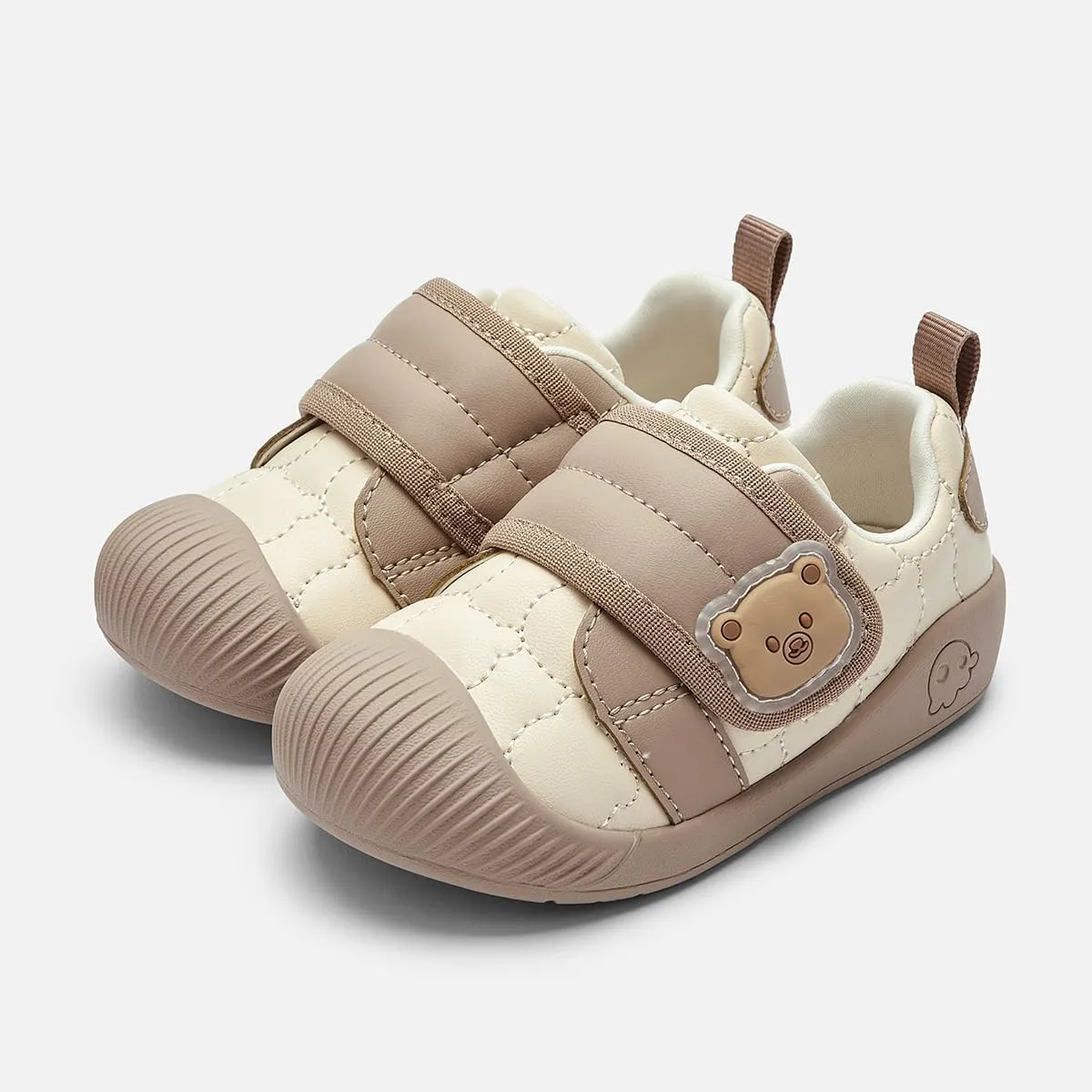 Balabala Toddler Casual Sneakers Unisex Kids Walking Shoes with Hook and Loop, Breathable Cozy and Lightweight