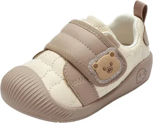 Balabala Toddler Casual Sneakers Unisex Kids Walking Shoes with Hook and Loop, Breathable Cozy and Lightweight