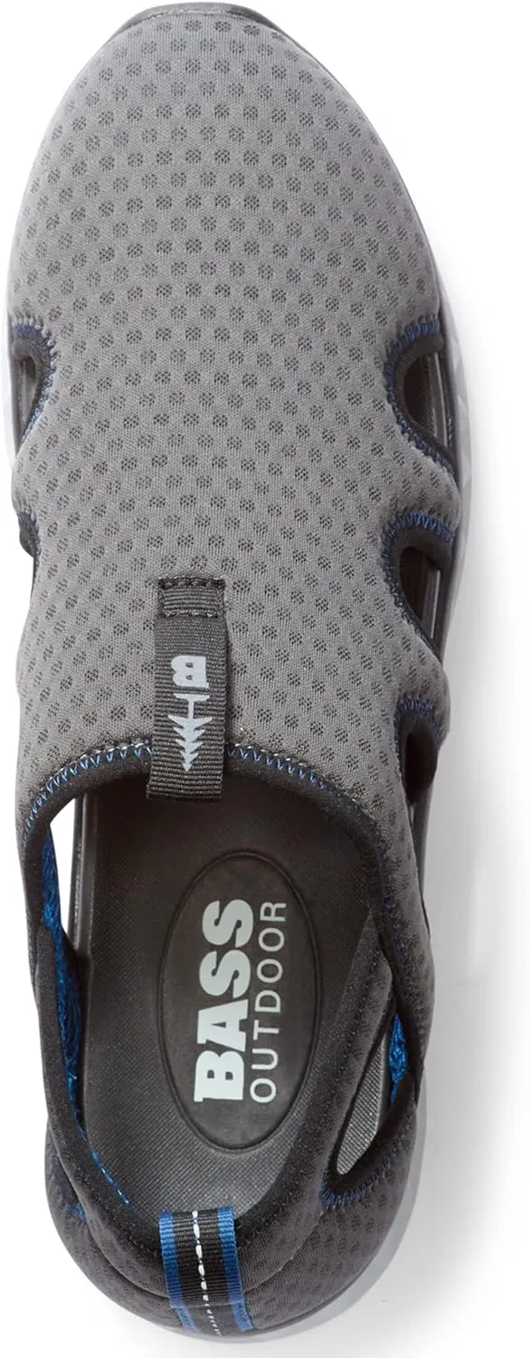 BASS OUTDOOR Men's Hex Vented Hiking Shoes – Traction-Sole Mesh Slip-ons