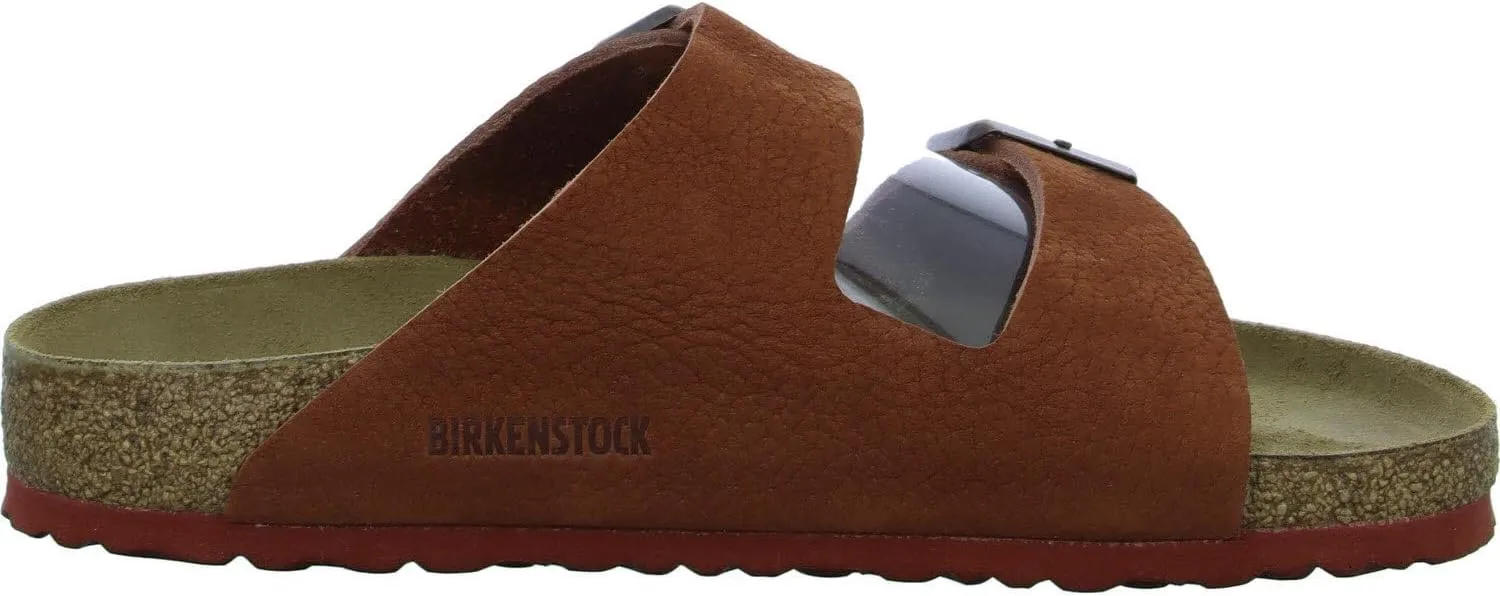 Birkenstock Arizona Nubuck Leather Sandals - Iconic Two-Strap Design with Soft Footbed Comfort - Multiple Colors & Sizes