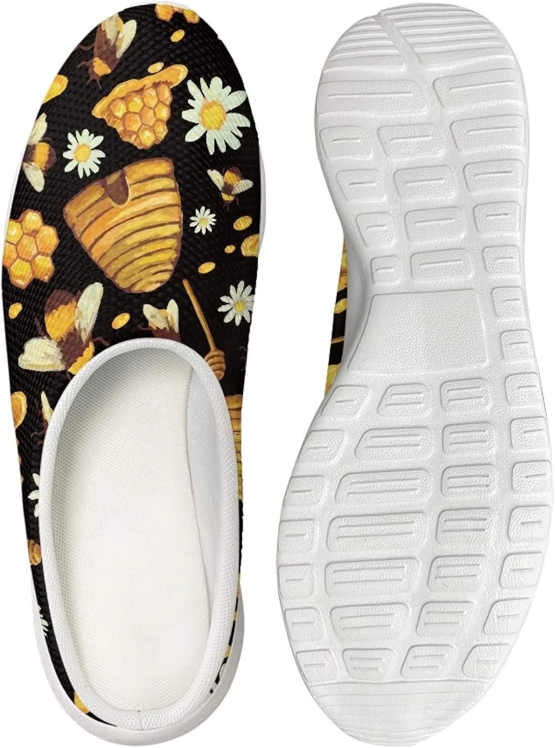 Boatee Women's Thick Bottom Slippers Blue Hibiscus Garden Clogs Sandals Bathroom Beach Sandals