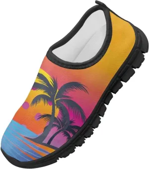 Boys Girls Casual Sneakers,Comfortable Slip On Flats Sport Training Shoes Children's Air Mesh Running Shoes