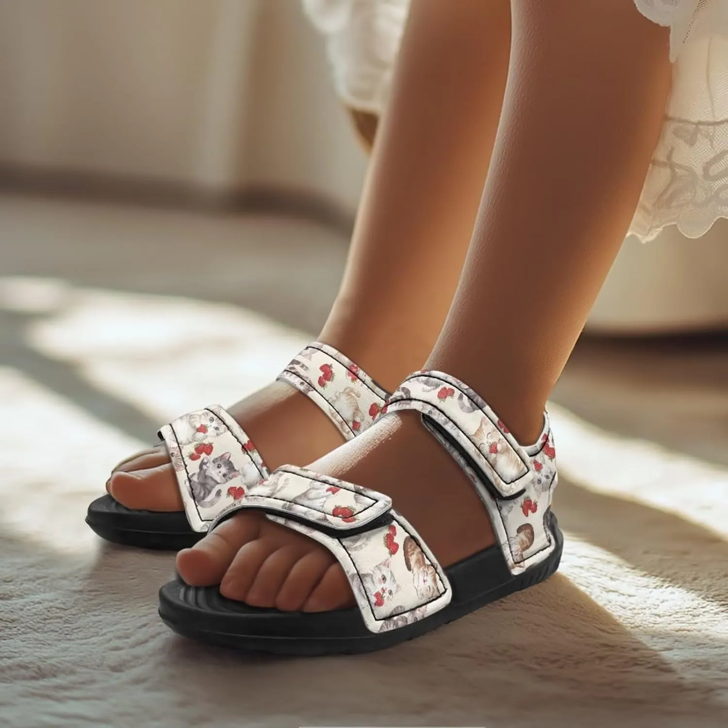 Boys Girls Sandals Cute Dachshund Print Kids Athletic Sport Sandals Open Toe Fashion Outdoor Hiking Shoes for Summer