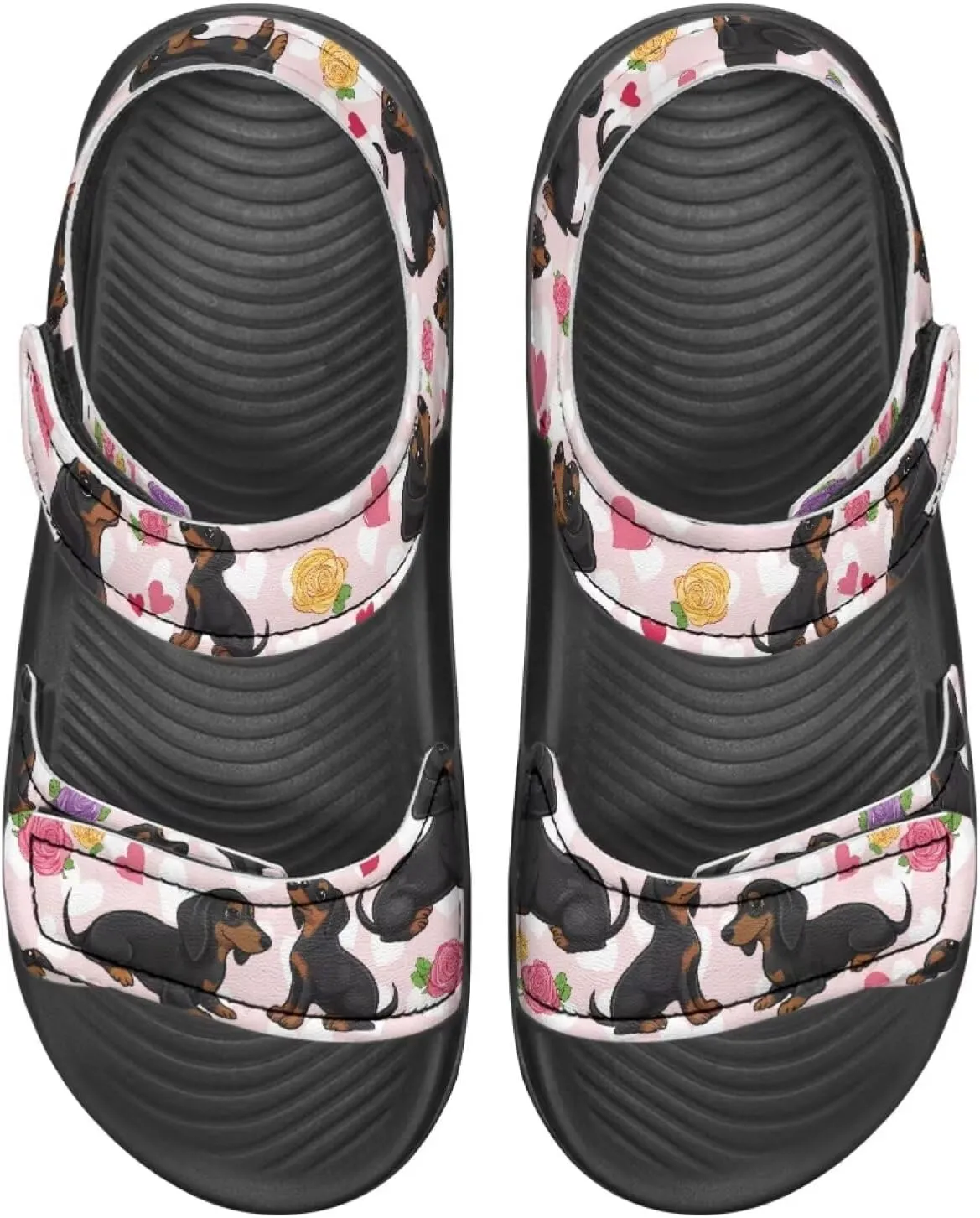 Boys Girls Sandals Cute Dachshund Print Kids Athletic Sport Sandals Open Toe Fashion Outdoor Hiking Shoes for Summer