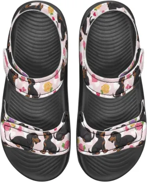 Boys Girls Sandals Cute Dachshund Print Kids Athletic Sport Sandals Open Toe Fashion Outdoor Hiking Shoes for Summer