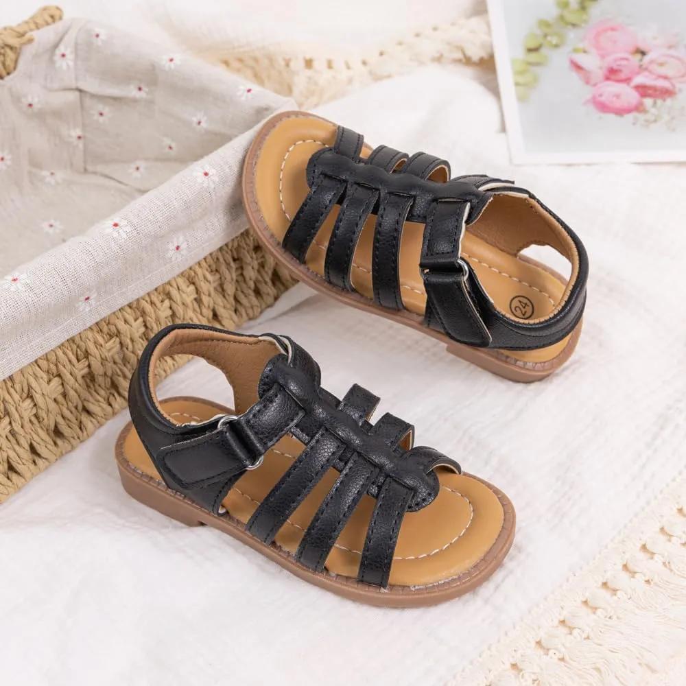 Boys Girls Sandals Open Toe Breathable Princess Non-Slip Flats Summer Beach Lightweight Rubber Sole Sandals (Toddler/Little Kid)