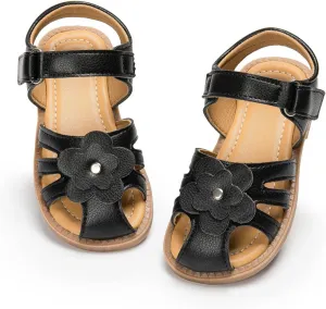 Boys Girls Sandals Open Toe Breathable Princess Non-Slip Flats Summer Beach Lightweight Rubber Sole Sandals (Toddler/Little Kid)