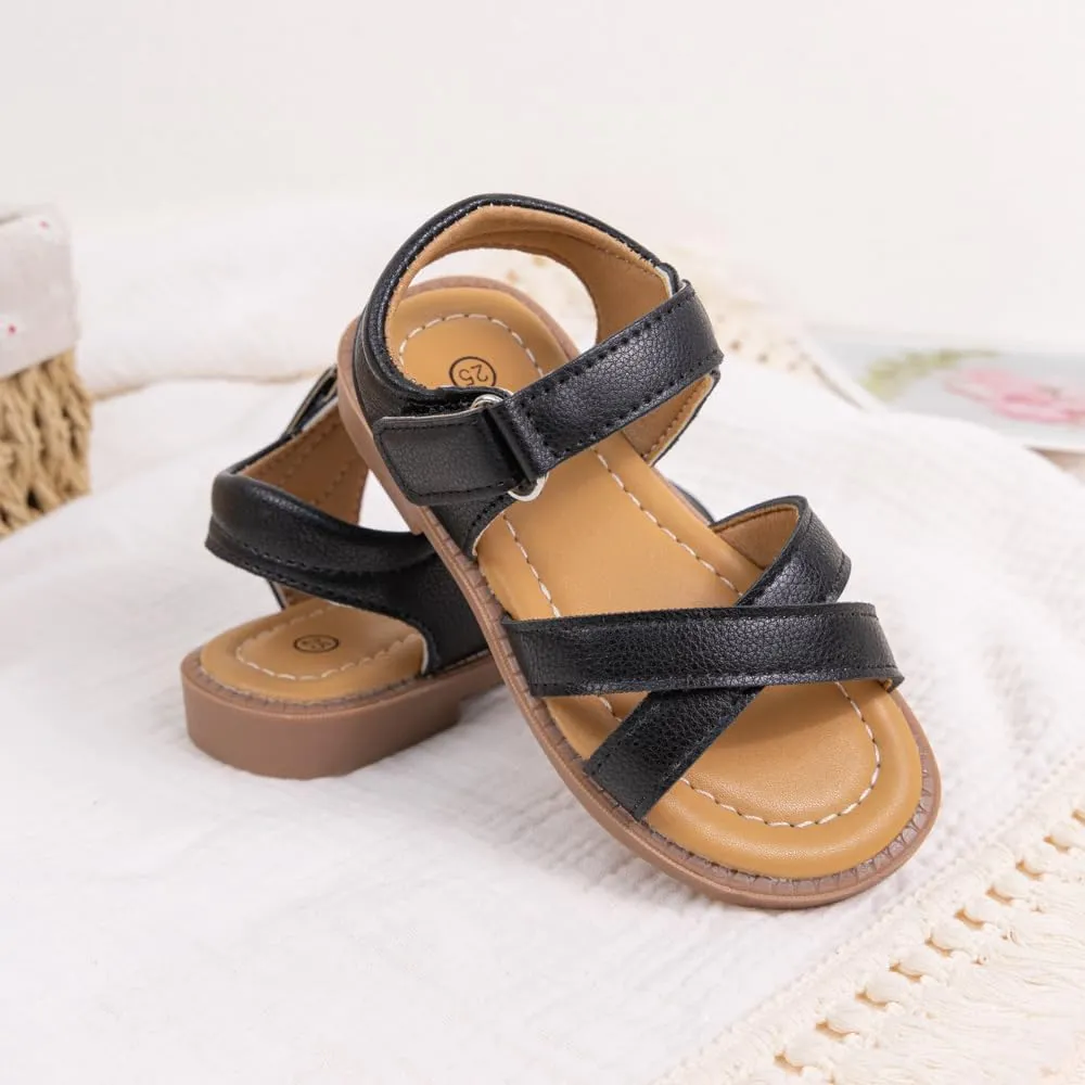 Boys Girls Sandals Open Toe Breathable Princess Non-Slip Flats Summer Beach Lightweight Rubber Sole Sandals (Toddler/Little Kid)