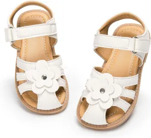Boys Girls Sandals Open Toe Breathable Princess Non-Slip Flats Summer Beach Lightweight Rubber Sole Sandals (Toddler/Little Kid)