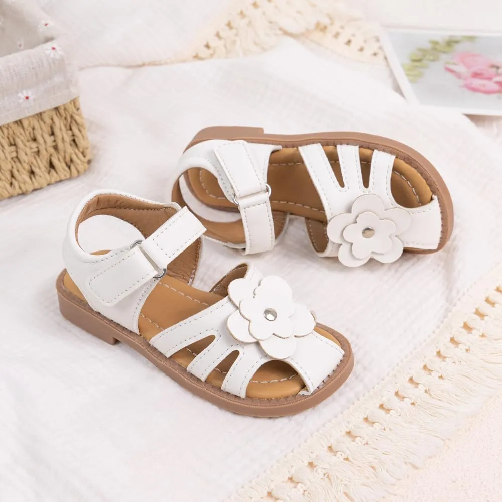 Boys Girls Sandals Open Toe Breathable Princess Non-Slip Flats Summer Beach Lightweight Rubber Sole Sandals (Toddler/Little Kid)