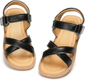 Boys Girls Sandals Open Toe Breathable Princess Non-Slip Flats Summer Beach Lightweight Rubber Sole Sandals (Toddler/Little Kid)