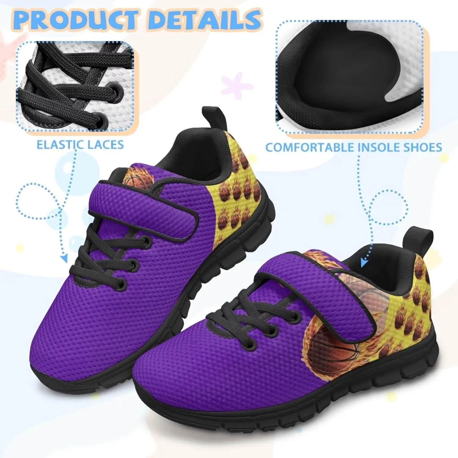 Boys Shoes Kids Sneakers Breathable Athletic Running Tennis Shoes for Little Kid/Big Kid US 11-2.5