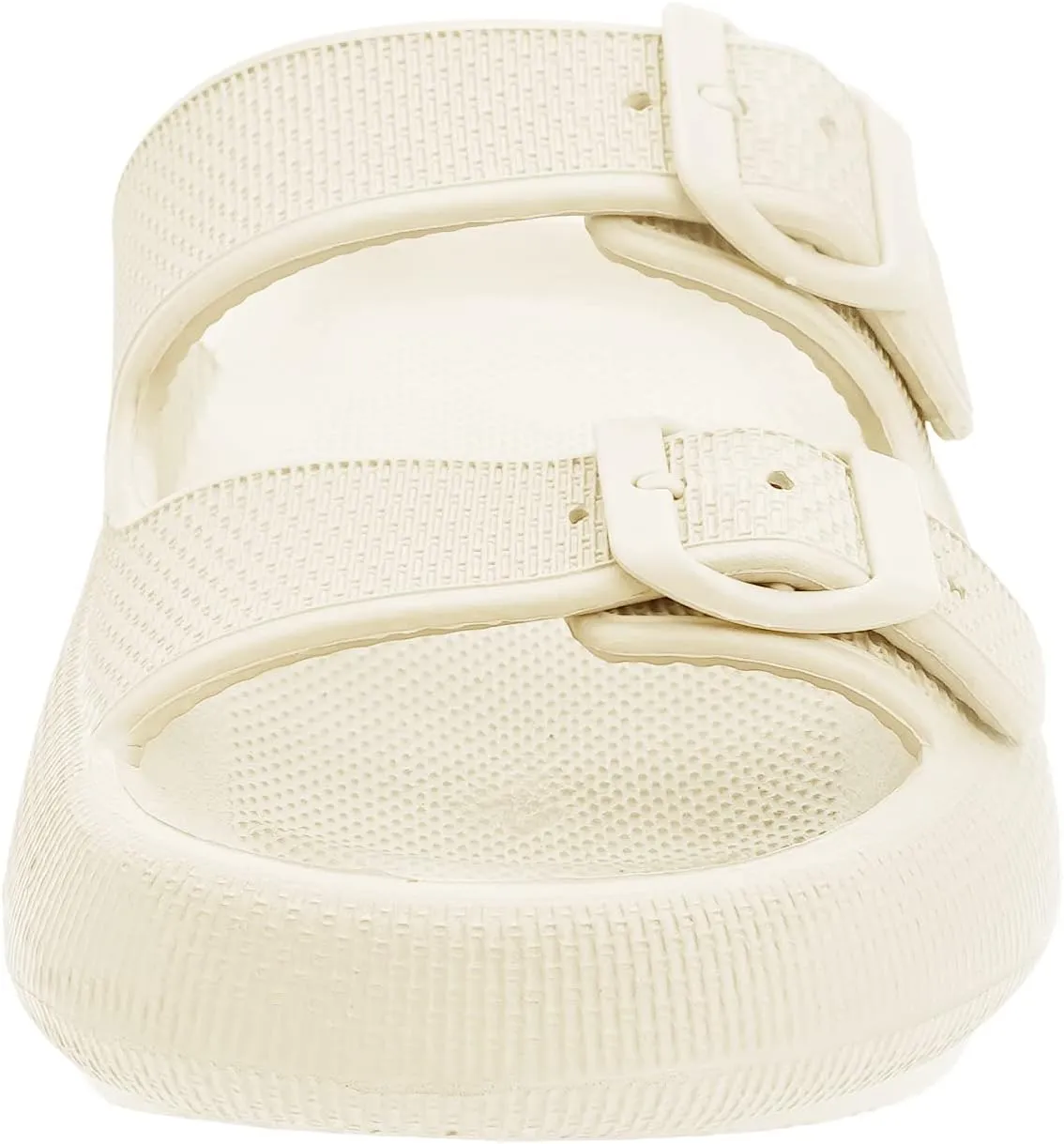 BRONAX Pillow Slippers for Women and Men | Adjustable Double Buckle Shower Slides | Cushioned Thick Sole Sandals