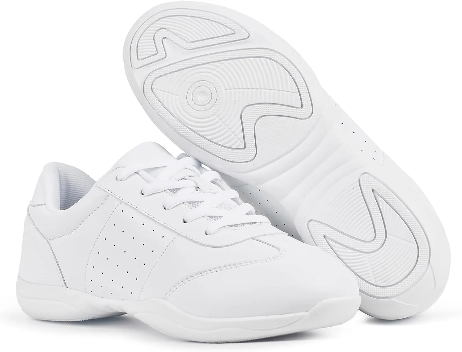 CADIDL Cheer Shoes for Women White Cheerleading Athletic Dance Shoes Girls Flats Tennis Walking Sneakers